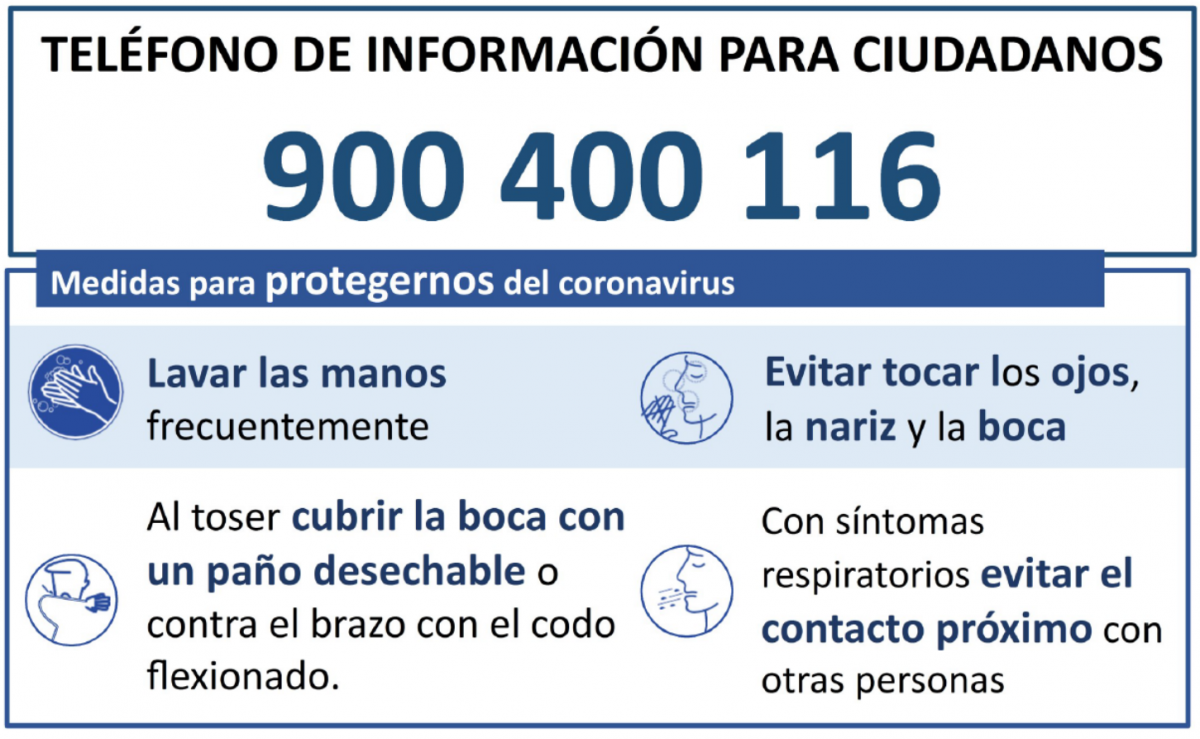 Infografía con recomendaciones Sergas