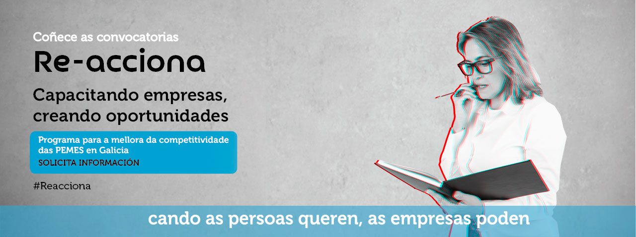Cartel del IGAPE para el programa Reacciona